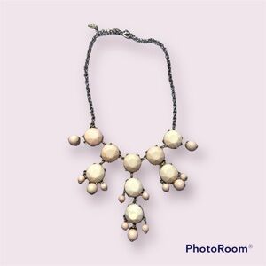 Light Pink & Gold Bubble Statement Necklace